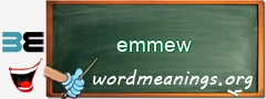 WordMeaning blackboard for emmew
